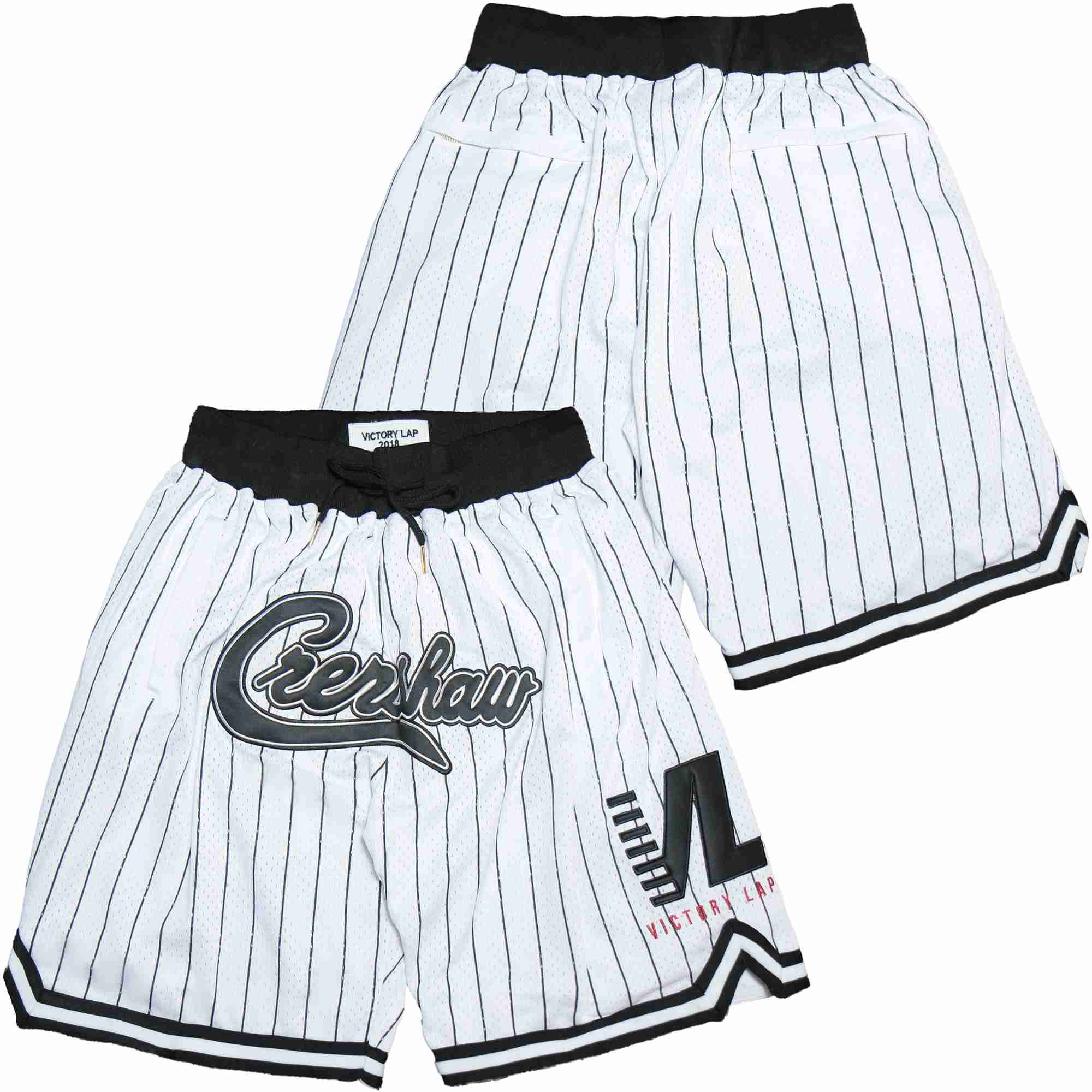 Crenshaw Royal Blue And White PinstripeI Basjetball Shorts20216181